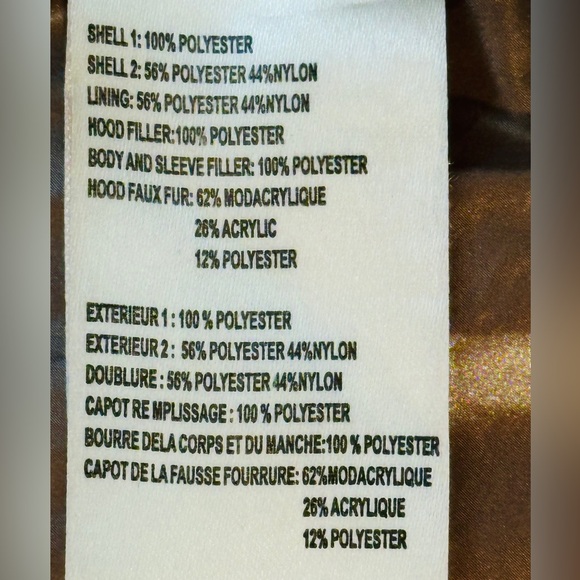 ❄️Calvin Klein Quilted Double-layer Winter Coat w/Hood, Size S, Tan & Brown - Picture 6 of 6